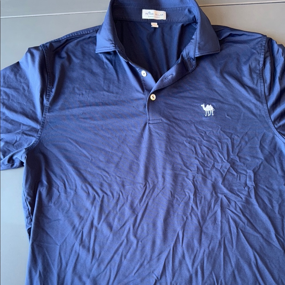 Men's Blue Polo Shirt - Course 1 logo Medinah